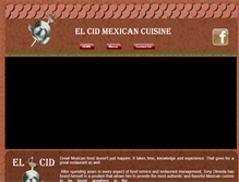 Tablet Screenshot of elcidmexicancuisine.com